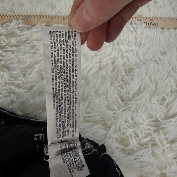 Forever 21 Twill Mid Rise Carpenter Cargo Wide Leg Pant Denim Women's XS Black - Picture 13 of 16